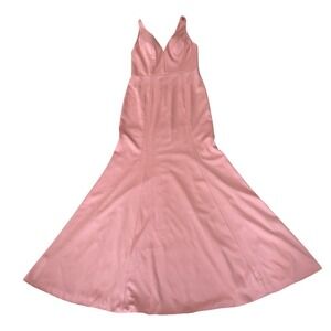 Jenny Yoo Pink Formal Dress Bridesmaid Gown V Neck Evening Gown Size 8
